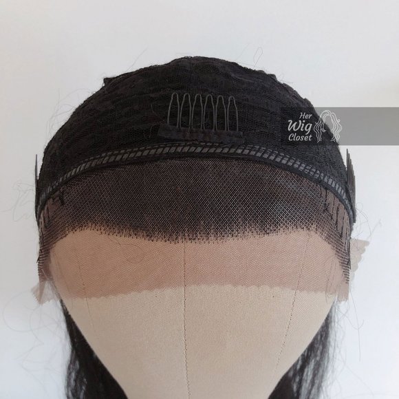 24" Black Wavy Lace Front Wig | BELLA - Picture 7 of 8